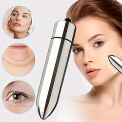 facial and eye massage tool, portable vibrating massager, promotes lotion absorption