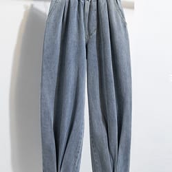 fashion jeans for women, autumn new arrival, high elastic waist harem denim pants, blue jeans woman