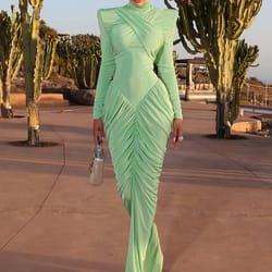 autumn weird puss maxi dress women turtleneck full sleeve backless skinny stretch party prom elegant ruched vestidos