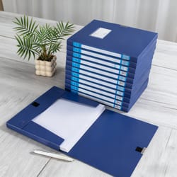 foldable file folder storage box durable plastic document organizer box with adhesive closure for home & office