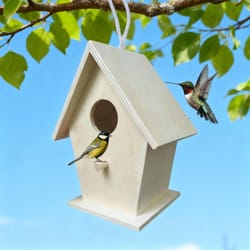 wooden bird nest, bird feeder, mini wooden birdhouse, garden hanging birdhouse for creative yard decoration
