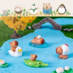 mini action figures figurine, capybara simulation animals model for home decoration gift, unique home ornament