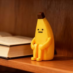 durable anxious banana printed figurines – unique pla decor for home, office, car, perfect gift
