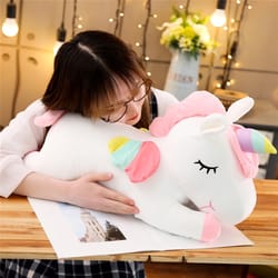 cute & fluffy rainbow unicorn plush toy