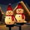 Snowman Christmas Solar Lights, Outdoor Solar Powered Stakes, Holiday Decorations Light for Corridor, Lawn, Garden