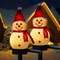 Snowman Christmas Solar Lights, Outdoor Solar Powered Stakes, Holiday Decorations Light for Corridor, Lawn, Garden