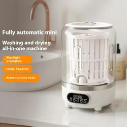 portable mini washing machine, usb charging, automatic wash and dehydrate, no plug in, no assembly needed