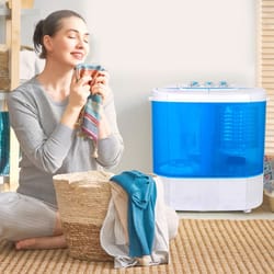 10lbs mini washing machine – compact twin tub portable washer & spin-dryer for small spaces