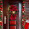 Elegant Pre Lit Christmas Wreath For Front Door Garland With LED Lantern And Large Bow For Holiday 1