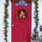 Elegant Pre Lit Christmas Wreath For Front Door Garland With LED Lantern And Large Bow For Holiday 3