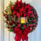 Elegant Pre Lit Christmas Wreath For Front Door Garland With LED Lantern And Large Bow For Holiday 6