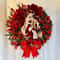Elegant Pre Lit Christmas Wreath For Front Door Garland With LED Lantern And Large Bow For Holiday 8