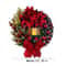 Elegant Pre Lit Christmas Wreath For Front Door Garland With LED Lantern And Large Bow For Holiday 5