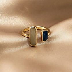 new adjustable colorful drip glaze ring, women fashion retro geometric gold colour metal ring for wedding jewelry