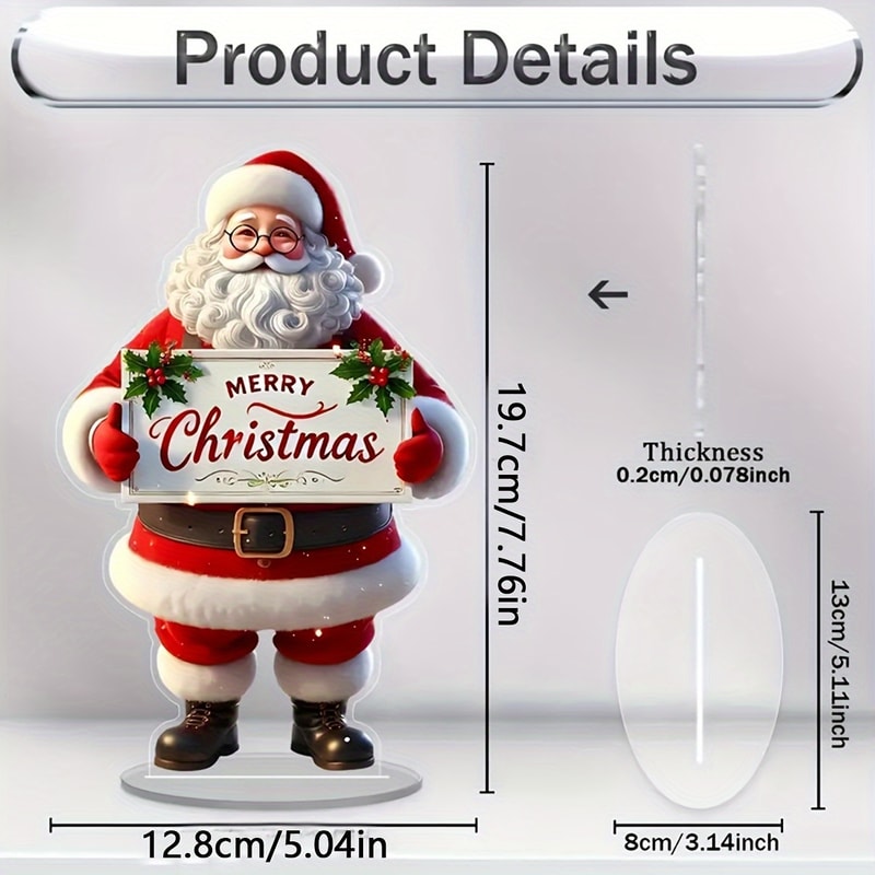 Decorative Art Style Christmas Display Board Acrylic Logo Decoration Multifunctional Festive Decor 2