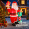 Santa Claus Gift Box Inflatable Christmas Yard Decoration LED Lights Outdoor Ornament Holiday Party 1
