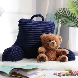 ultimate plush reading pillow with shredded memory foam and arm support