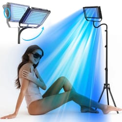 ultraviolet tanning lamp with adjustable tripod, 50w blue light body solarium lamp for skin care and tanning