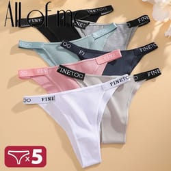 womens cotton letter panties low waist comfortable briefs 5 piece set