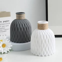 shatterproof porcelain imitation rope plastic vase