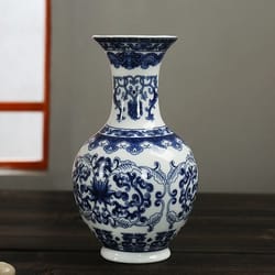 antique blue and white porcelain wall hanging vase