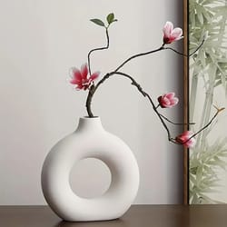 durable plastic modern decorative donut vase