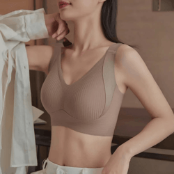 plus size seamless bra wireless lift wide strap comfort for women