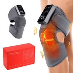 electric heated knee massager with vibration and hot compress support brace