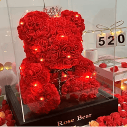 foreverbloom rose teddy bear gift for mom and loved ones