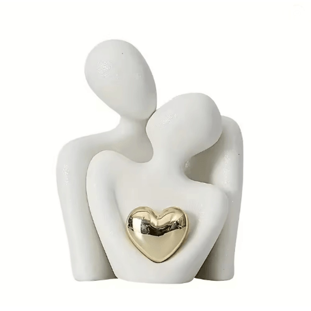 Romantic Couple Embrace Statue 4