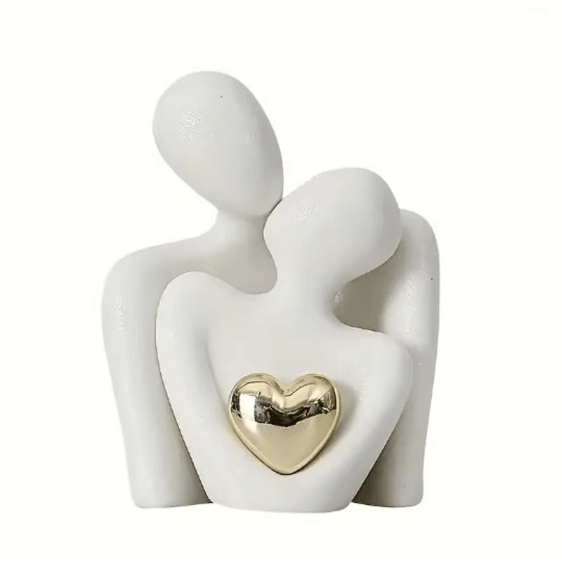 Romantic Couple Embrace Statue 4