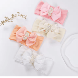 soft pearl knot baby headband