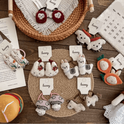 cartoon animal elastic hair bands for kids