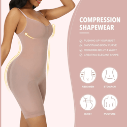 seamless one piece shapewear bodysuit with tummy control and waist cincher