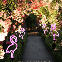 flamingoglow solar garden light for outdoor pathways and patio decor