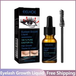 natural eyebrow & eyelash growth serum – thickening, curling, and moisturizing castor oil liquid for female makeup