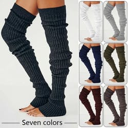 anime gothic lolita knee high cosplay tights breathable winter leg warmers