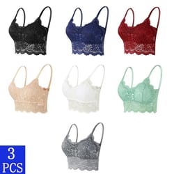womens comfortable lace bralette top wireless hollow out seamless underwear