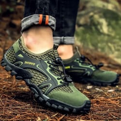 outdoor non slip wear resistant hiking shoes for men breathable trekking sneakers