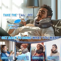 inflatable cervical neck traction device for neck pain relief and posture support