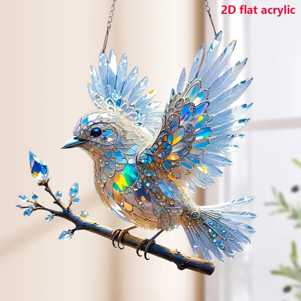 Stained Glass Window Bird Ornament For Home Decor 2
