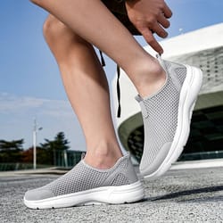 lightweight mens summer sneakers anti slip breathable running shoes