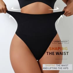 high waist seamless tummy control thong for women