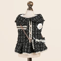 cozy pet dress with backpack for autumn and winter warmth