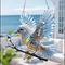 Stained Glass Window Bird Ornament For Home Decor 6