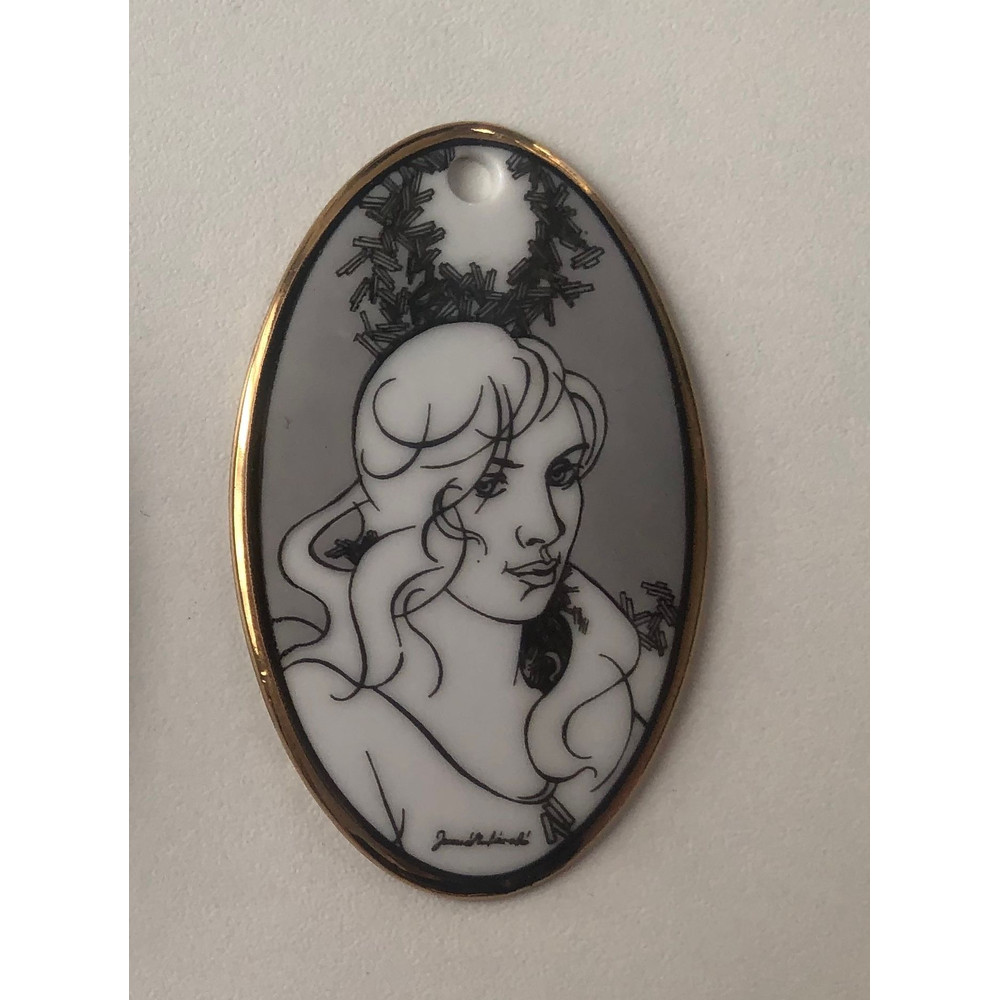 Hollohaza Porcelain Pendant Medallion Hungary 0