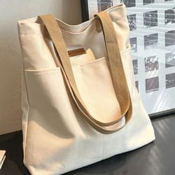 women canvas tote commuter bag