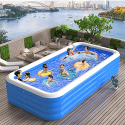 inflatable rectangular swimming pool portable large adult home bath pool