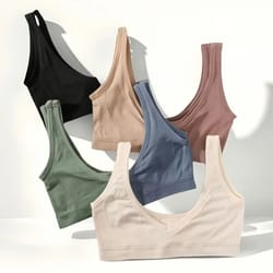 seamless push up wireless crop top bra for small chest