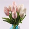 Artificial Tulips Flowers Fake Faux PU Tulip Bouquet Real Touch Flower